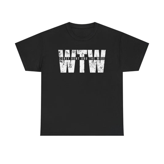 WTW Graphic Tee — Bold White Distressed Lettering