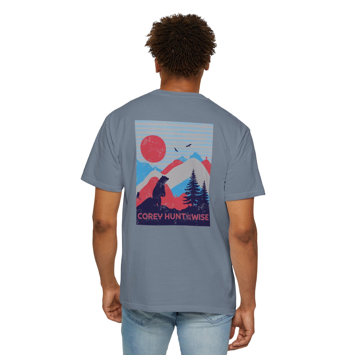 Adventure Graphic T-Shirt — 'Corey Hunt & Wise' Mountain Bear Design