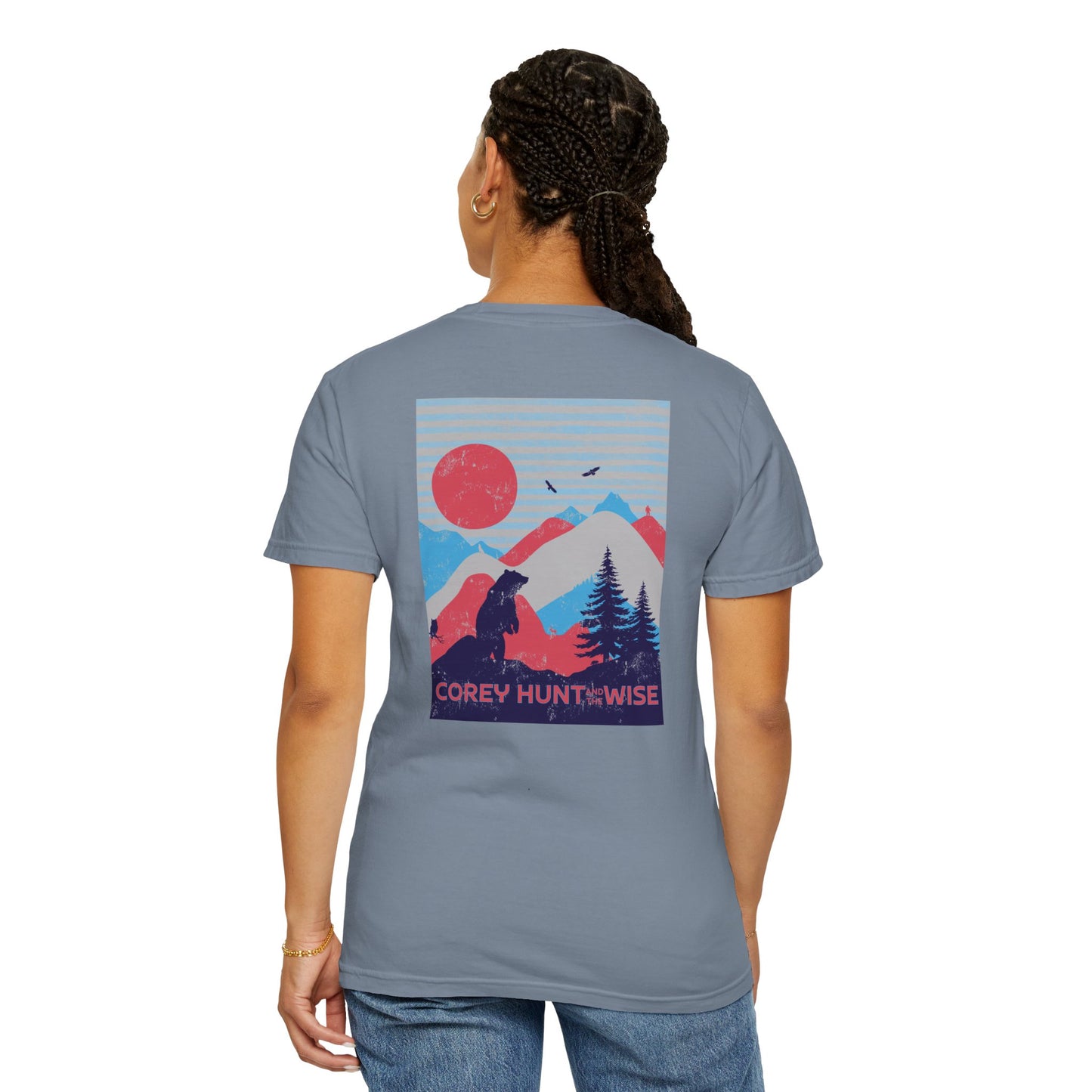 Adventure Graphic T-Shirt — 'Corey Hunt & Wise' Mountain Bear Design